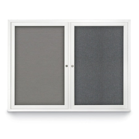 United Visual Products Corkboard, Cobalt/Bronze, 96" x 48" UV420I-BRONZE-COBACC